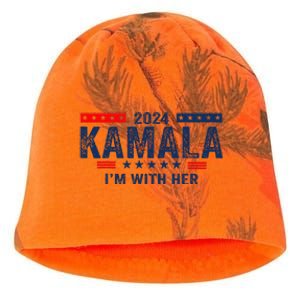 Im With Her Kamala Vote For 2024 President Kamala Harris Kati - Camo Knit Beanie