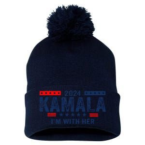 Im With Her Kamala Vote For 2024 President Kamala Harris Pom Pom 12in Knit Beanie