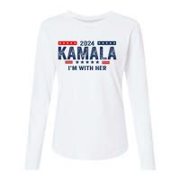 Im With Her Kamala Vote For 2024 President Kamala Harris Womens Cotton Relaxed Long Sleeve T-Shirt