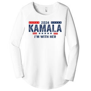 Im With Her Kamala Vote For 2024 President Kamala Harris Women's Perfect Tri Tunic Long Sleeve Shirt