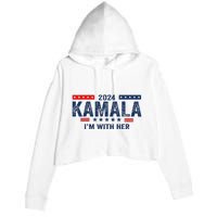 Im With Her Kamala Vote For 2024 President Kamala Harris Crop Fleece Hoodie