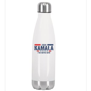 Im With Her Kamala Vote For 2024 President Kamala Harris Stainless Steel Insulated Water Bottle