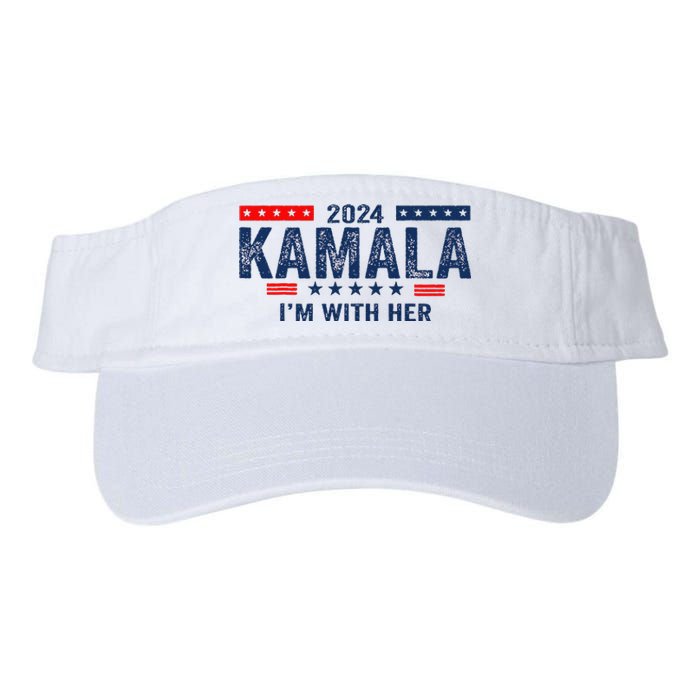 Im With Her Kamala Vote For 2024 President Kamala Harris Valucap Bio-Washed Visor