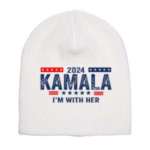 Im With Her Kamala Vote For 2024 President Kamala Harris Short Acrylic Beanie