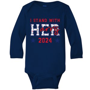 IM With Her President Kamala Election Baby Long Sleeve Bodysuit