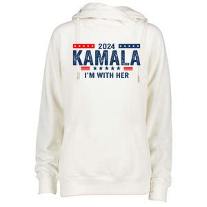 Im With Her Kamala Vote For 2024 President Kamala Harris Womens Funnel Neck Pullover Hood