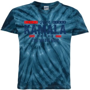 Im With Her Kamala Vote For 2024 President Kamala Harris Kids Tie-Dye T-Shirt