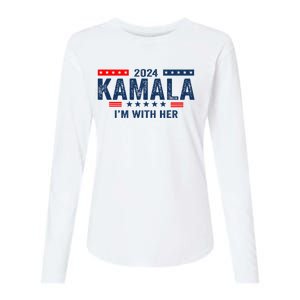 Im With Her Kamala Vote For 2024 President Kamala Harris Womens Cotton Relaxed Long Sleeve T-Shirt