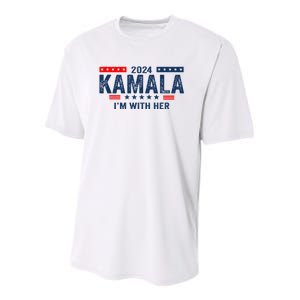 Im With Her Kamala Vote For 2024 President Kamala Harris Youth Performance Sprint T-Shirt