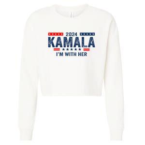 Im With Her Kamala Vote For 2024 President Kamala Harris Cropped Pullover Crew