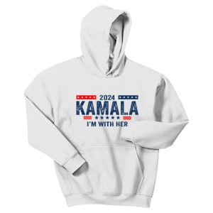 Im With Her Kamala Vote For 2024 President Kamala Harris Kids Hoodie