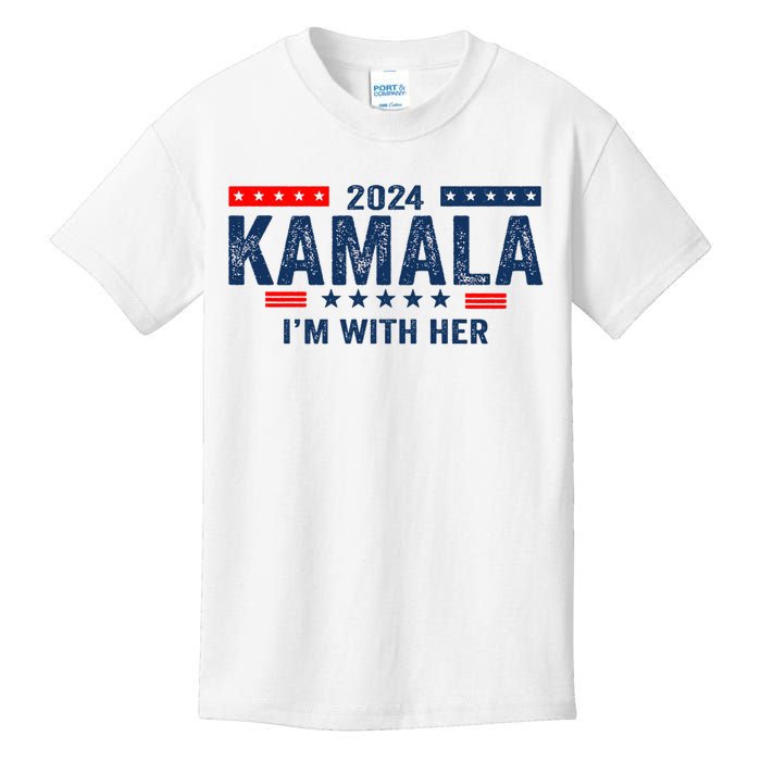 Im With Her Kamala Vote For 2024 President Kamala Harris Kids T-Shirt