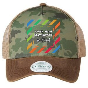 Inspirational Work Hard Stay Humble Quote Motivational Gift Legacy Tie Dye Trucker Hat