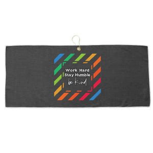 Inspirational Work Hard Stay Humble Quote Motivational Gift Large Microfiber Waffle Golf Towel