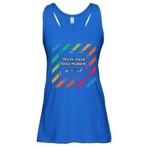 Inspirational Work Hard Stay Humble Quote Motivational Gift Ladies Essential Flowy Tank