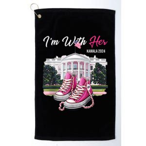 IM With Her Kamala 2024 Chucks And Pearls Madam President Platinum Collection Golf Towel