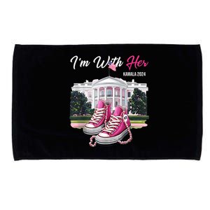 IM With Her Kamala 2024 Chucks And Pearls Madam President Microfiber Hand Towel