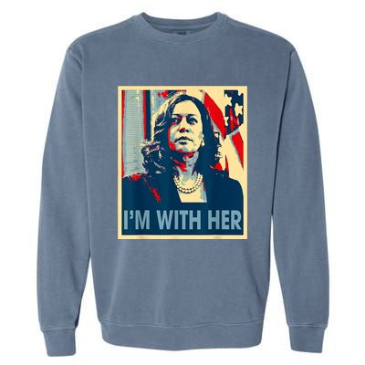 IM With Her Kamala Vote For 2024 President Kamala Harris Garment-Dyed Sweatshirt