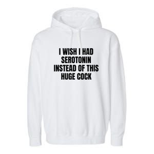 I Wish I Had Serotonin Instead Of This Huge Cock Funny Saying Garment-Dyed Fleece Hoodie