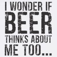 I Wonder If Beer Thinks About Me Too Flat Bill Trucker Hat