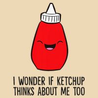 I Wonder If K.E.T.C.H.U.P Thinks About Me Too Funny Drawstring Bag