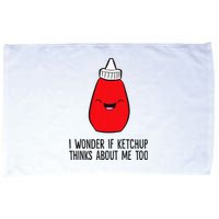 I Wonder If K.E.T.C.H.U.P Thinks About Me Too Funny Microfiber Hand Towel