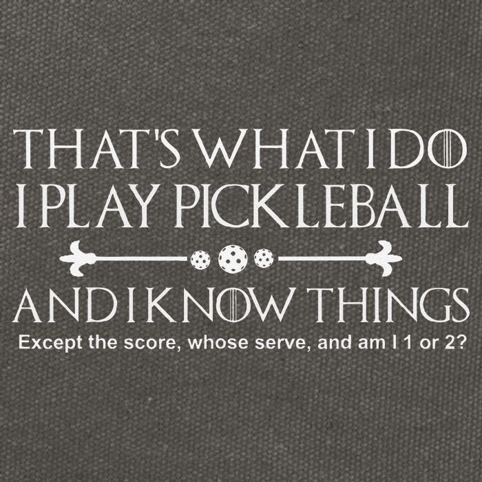 ItS What I Do I Play Pickleball And I Know Things Except Cotton Canvas Backpack