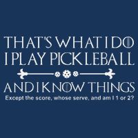 ItS What I Do I Play Pickleball And I Know Things Except 7 Panel Mesh Trucker Snapback Hat