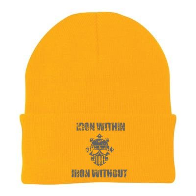 Iron Within Iron Without Marines Helmet Distresses Knit Cap Winter Beanie