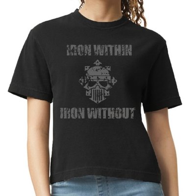 Iron Within Iron Without Marines Helmet Distresses Comfort Colors Boxy T-Shirt