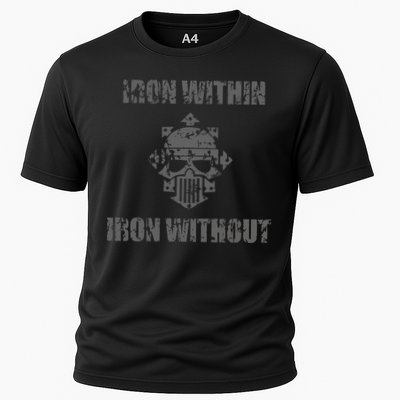 Iron Within Iron Without Marines Helmet Distresses Performance Shirt