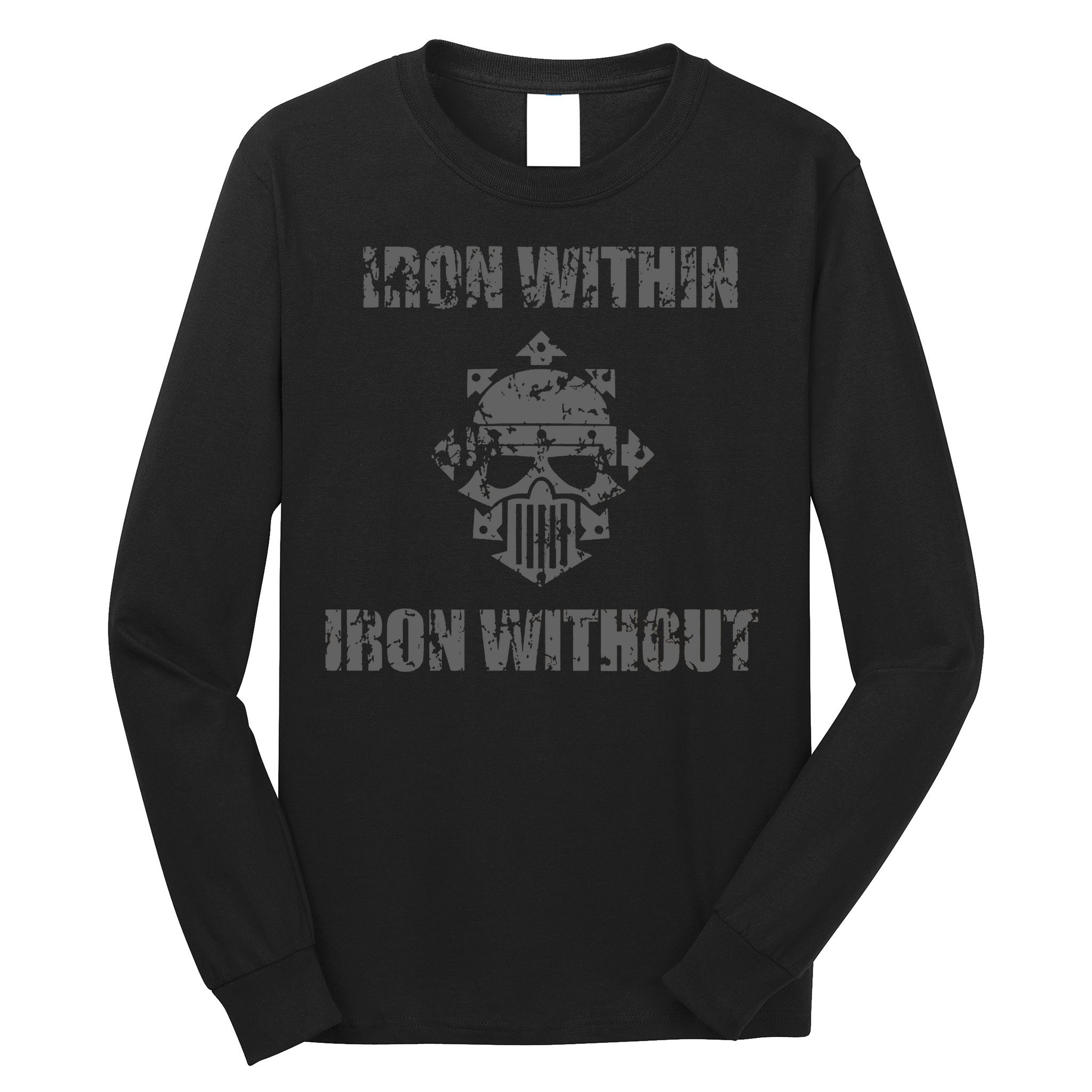 Iron Within Iron Without Marines Helmet Distresses Long Sleeve Shirt