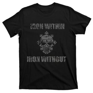 Iron Within Iron Without Marines Helmet Distresses T-Shirt