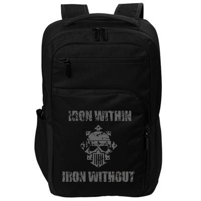 Iron Within Iron Without Marines Helmet Distresses Impact Tech Backpack