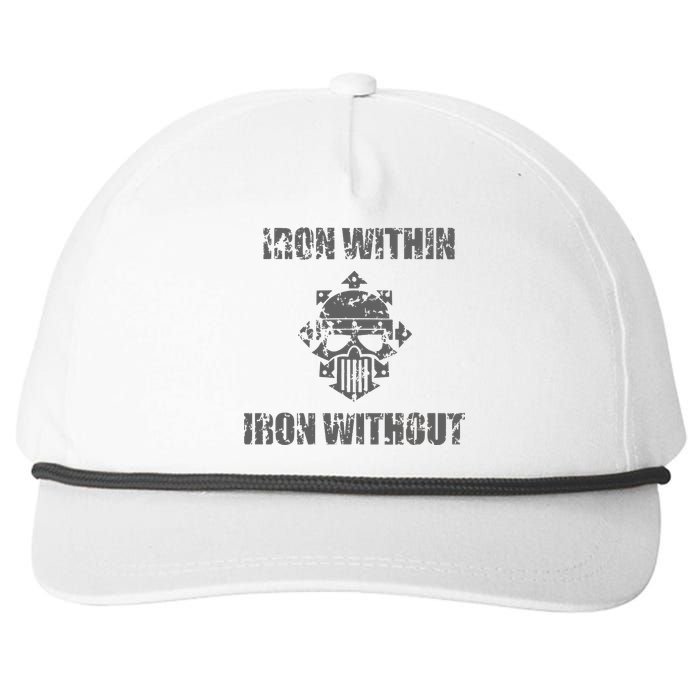 Iron Within Iron Without Marines Helmet Distresses Snapback Five-Panel Rope Hat