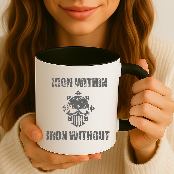 Iron Within Iron Without Marines Helmet Distresses Mug