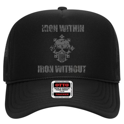 Iron Within Iron Without Marines Helmet Distresses Trucker Hat
