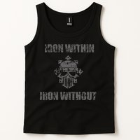 Iron Within Iron Without Marines Helmet Distresses Tank Top