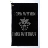 Iron Within Iron Without Marines Helmet Distresses Golf Towel