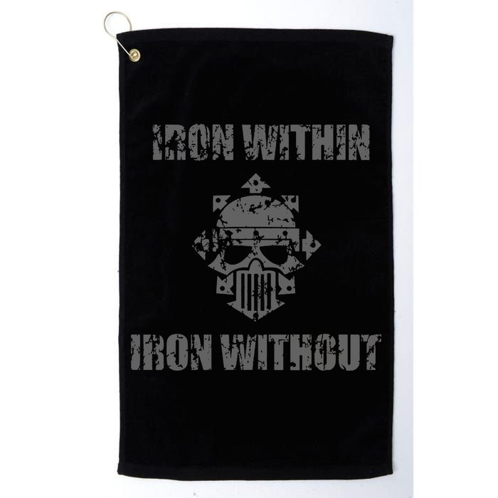 Iron Within Iron Without Marines Helmet Distresses Golf Towel