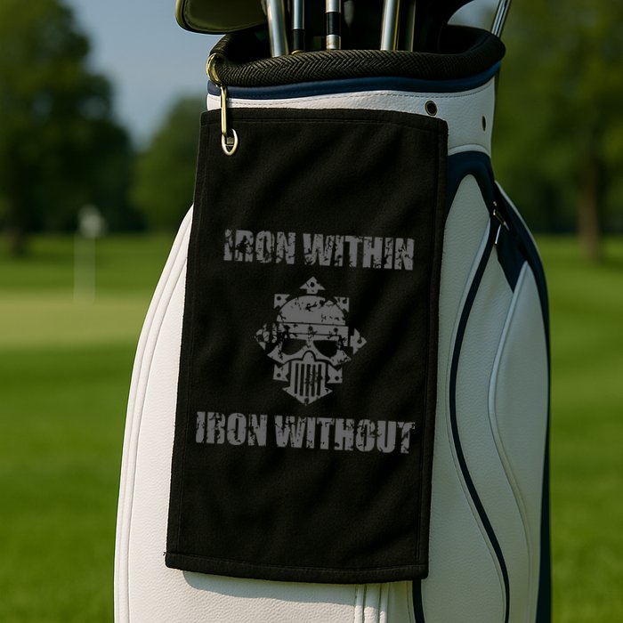 Iron Within Iron Without Marines Helmet Distresses Golf Towel