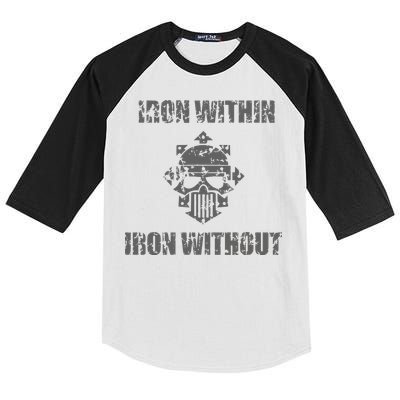 Iron Within Iron Without Marines Helmet Distresses Kids Colorblock Raglan Jersey