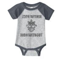 Iron Within Iron Without Marines Helmet Distresses Infant Baby Jersey Bodysuit