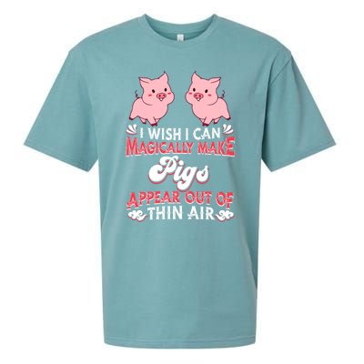 I Wish I Can Magically Make Pigs Appear Gift Pig Gift Sueded Cloud Jersey T-Shirt