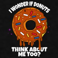 I Wonder If Donuts Think About Me Too | Doughnuts Cute Donut Ladies PosiCharge Tri-Blend Wicking Tank