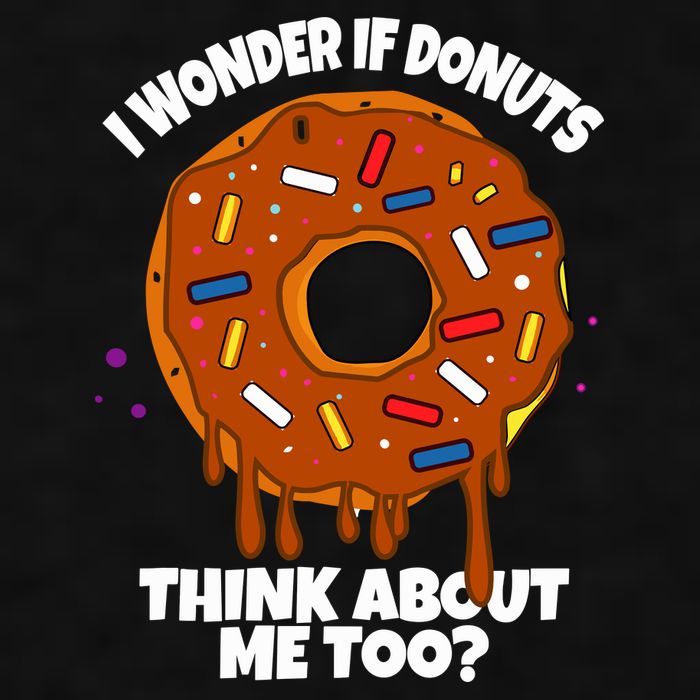 I Wonder If Donuts Think About Me Too | Doughnuts Cute Donut Ladies PosiCharge Tri-Blend Wicking Tank