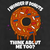 I Wonder If Donuts Think About Me Too | Doughnuts Cute Donut 7 Panel Mesh Trucker Snapback Hat