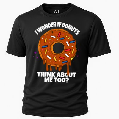 I Wonder If Donuts Think About Me Too | Doughnuts Cute Donut Performance Shirt