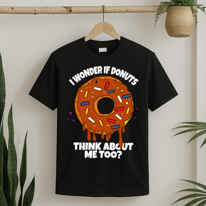 I Wonder If Donuts Think About Me Too | Doughnuts Cute Donut T-Shirt