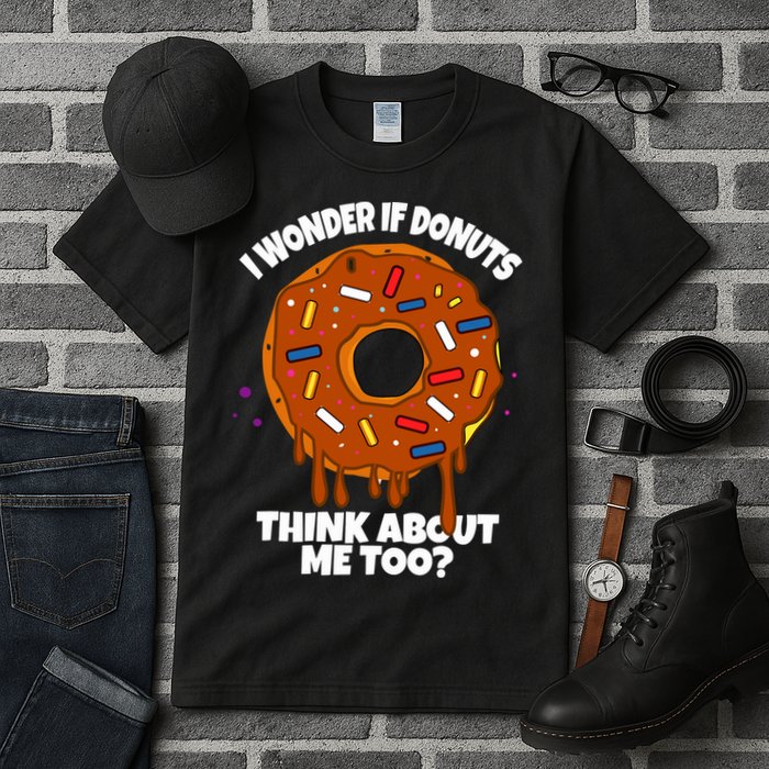 I Wonder If Donuts Think About Me Too | Doughnuts Cute Donut Tall T-Shirt